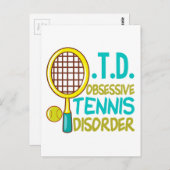 Funny Tennis Briefkaart (Voorkant / Achterkant)