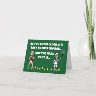 Funny Tennis Carte d'anniversaire pour les joueurs