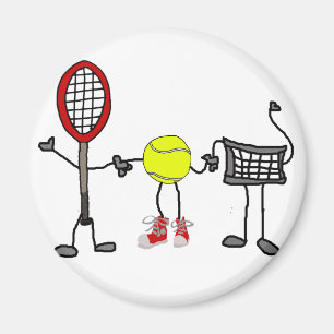 Funny Tennis Cartoon Magneet