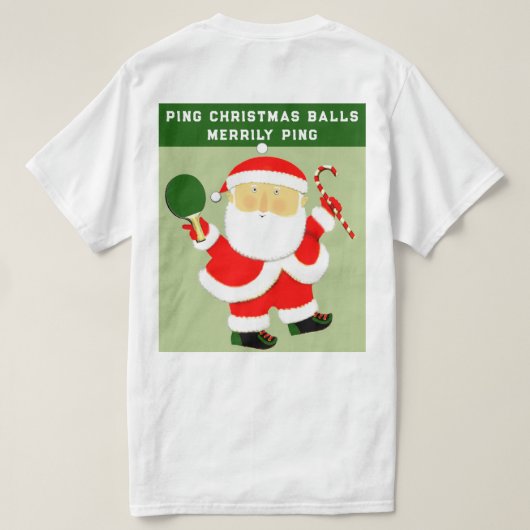 Funny Tennis de table T-shirt Noël (Design dos)