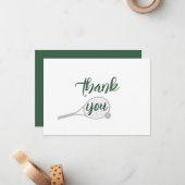 Funny Tennis Hartelijk dank Notitiekaartje (Voorkant / Achterkant in situ)