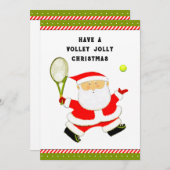 Funny Tennis Kerstmis Feestdagenkaart (Voorkant / Achterkant)