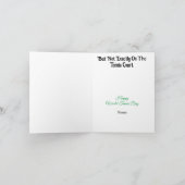 Funny Tennis Love Machine Carte de voeux (Intérieur)