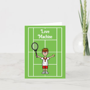Funny Tennis Love Machine Wenskaart Kaart