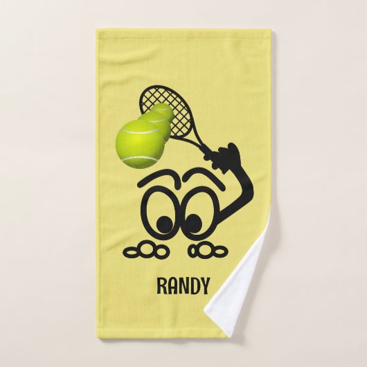 Funny Tennis Player Gepersonaliseerd Handdoek (Handdoek)