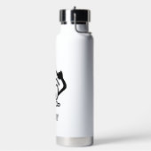 Funny Tennis Player Gepersonaliseerd Waterfles (Links)