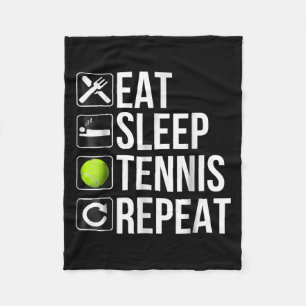 Funny Tennis Player Gift - Eat Sleep Tennis Fleece Deken