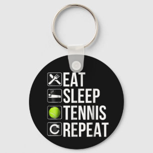 Funny Tennis Player Gift - Eat Sleep Tennis Sleutelhanger