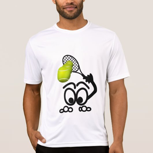 Funny Tennis Player Mannen Active Draag T-shirt (Voorkant)