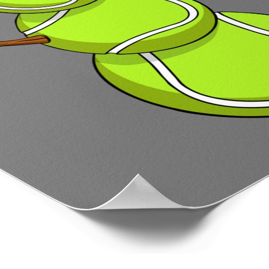 Funny Tennis Player Snowman Christmas Gift Poster (Hoek)