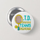Funny Tennis Ronde Button 5,7 Cm (Voorkant /achterkant)