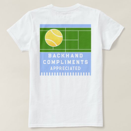 Funny Tennis T-shirt (Design achterkant)