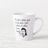 Funny Tequila Coffee Quote Retro Art Latte Mok (Rechts)