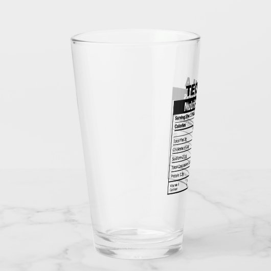 Funny Tequila Nutrition Facts Glass Glas (Rechts)