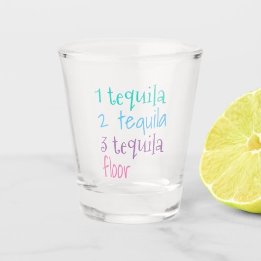 Funny Tequila Shot Glass Glas (Voorkant)