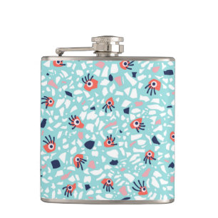 Funny Terrazzo Pattern Kinder Heupfles
