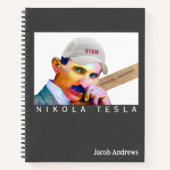 Funny Tesla Personalized Graph Notitieboek (Voorkant)