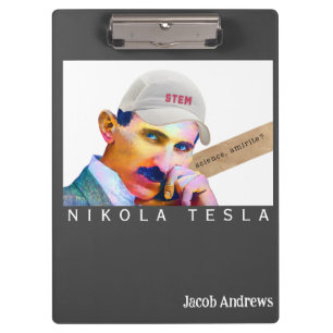 Funny Tesla Personalized Klembord