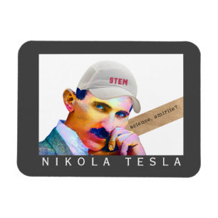 Funny Tesla Portrait Magneet