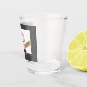 Funny Tesla Portrait Shot Glas (Rechts)