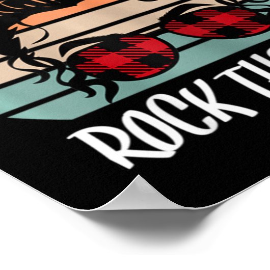 Funny Test Day Rock test Sunset Testing Day Poster (Hoek)