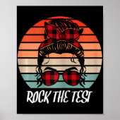 Funny Test Day Rock test Sunset Testing Day Poster (Voorkant)