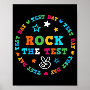 Funny Test STAAR Day Rock testleraar Poster