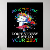 Funny Testing Teacher Rock testtraining Poster (Voorkant)