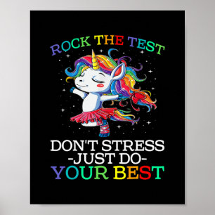 Funny Testing Teacher Rock testtraining Poster