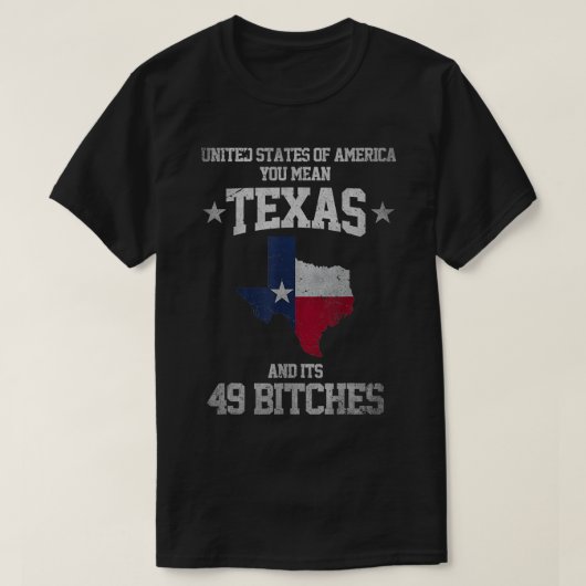 Funny Texas en zijn 49 VS Texan  T-shirt (Design voorkant)