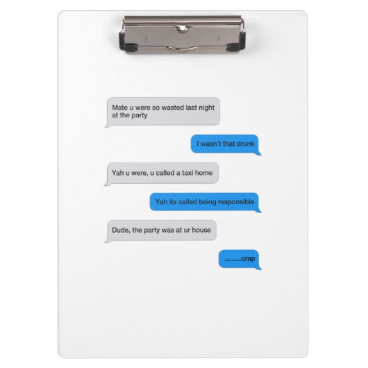 Funny text message klembord (Voorkant)