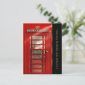 Funny Text Message Red Phone Booth Briefkaart (Staand voorkant)