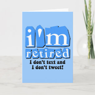 Funny text tweet pensionering kaart