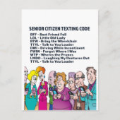 Funny Texting for Seniors Briefkaart (Voorkant)