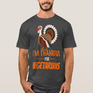 Funny Thankful voor vegetariër T-shirt