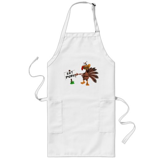 Funny Thanksgiving apron Lang Schort (Voorkant)