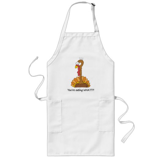 Funny Thanksgiving apron Lang Schort (Voorkant)