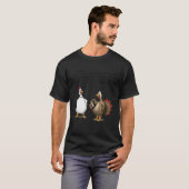 Funny Thanksgiving Big Chicken Zal Fun Turkije zij T-shirt (Voorkant volledig)