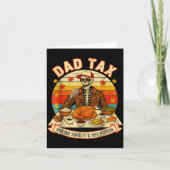 Funny Thanksgiving Dad Tax Skeleton Turkey Day Foo Kaart (Voorkant)