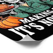 Funny Thanksgiving Dad Tax Skeleton Turkey Day Foo Poster (Hoek)