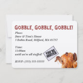 Funny Thanksgiving Day Uitnodiging (Achterkant)