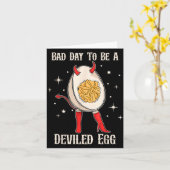 Funny Thanksgiving Dinner Bad Day To Be A Deviled  Kaart (Gele Bloem)