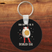 Funny Thanksgiving Dinner Bad Day To Be A Deviled Sleutelhanger (Voorkant)