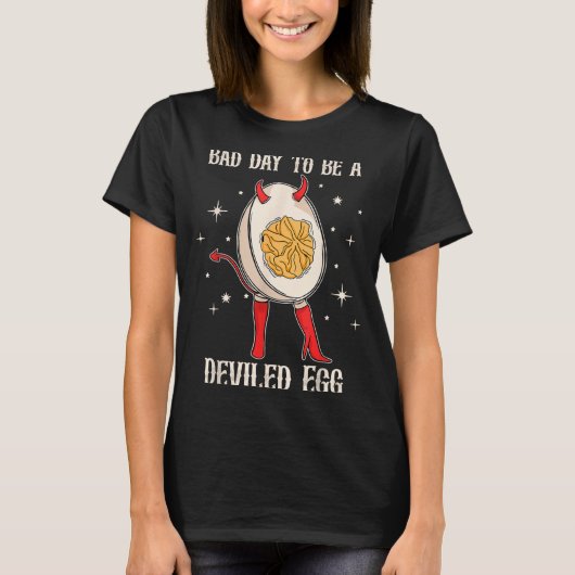 Funny Thanksgiving Dinner Bad Day To Be A Deviled  T-shirt (Voorkant)
