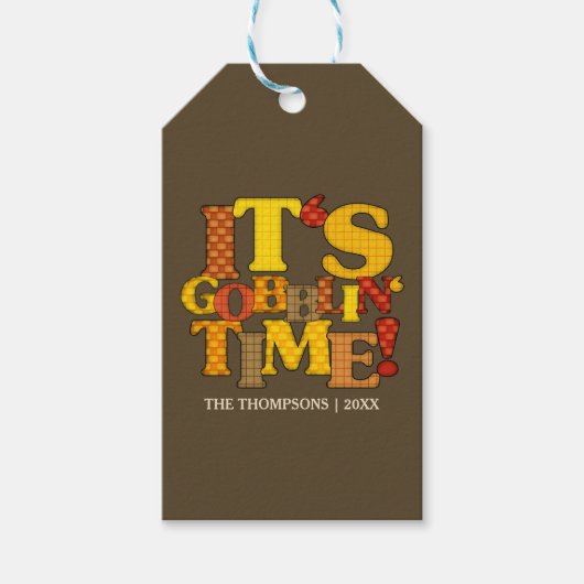 Funny Thanksgiving Dinner Cadeaulabel (Voorkant)