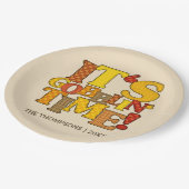 Funny Thanksgiving Dinner Papieren Bordje (Gekanteld)