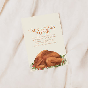 Funny Thanksgiving Dinner Party Invitation Kaart