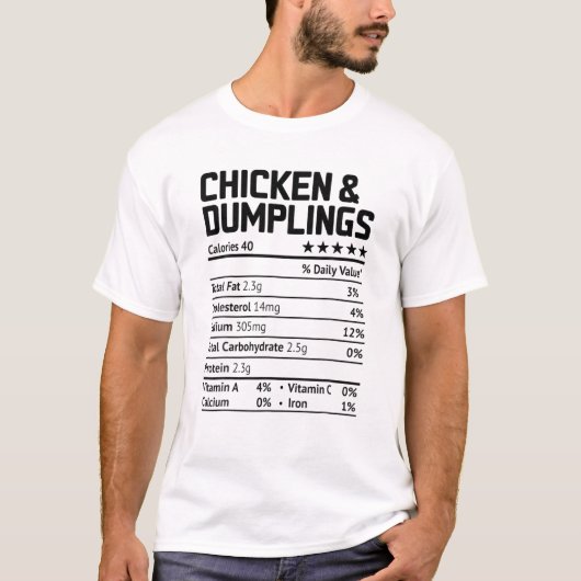 Funny Thanksgiving Food - Chicken and Dumplings Nu T-shirt (Voorkant)