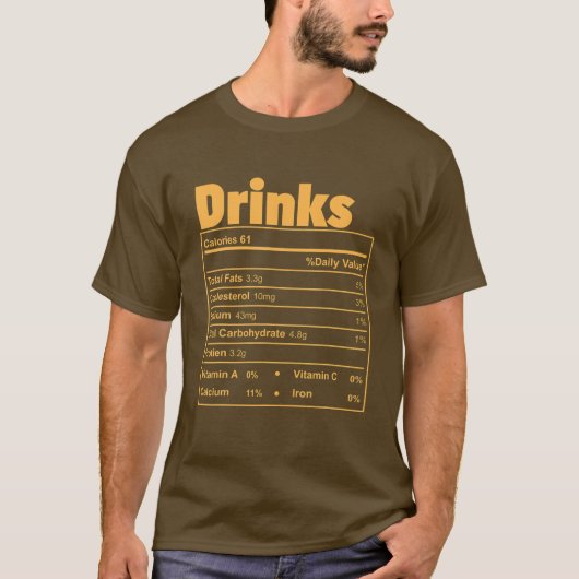 Funny Thanksgiving Food Drinken Voedsel T-shirt (Voorkant)
