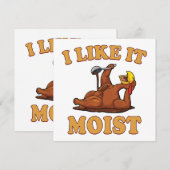 Funny Thanksgiving Foods Family Group Set I LIKE I Kaart (Voorkant / Achterkant)